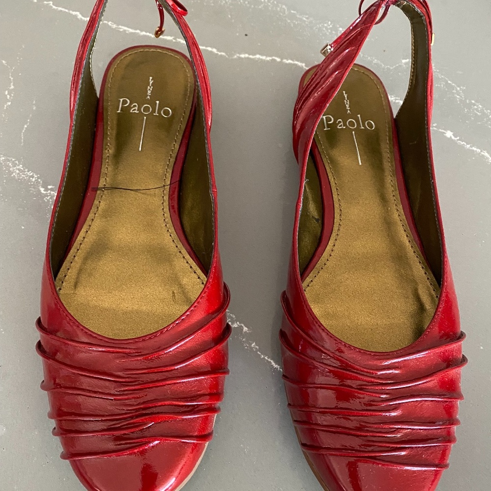 Paolo Red slingback 8.5 med